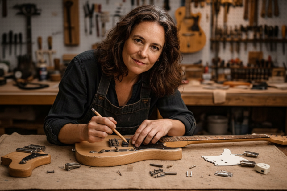 Construção de guitarras com técnicas especiais