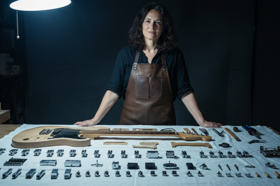 Ressonância da guitarra em destaque